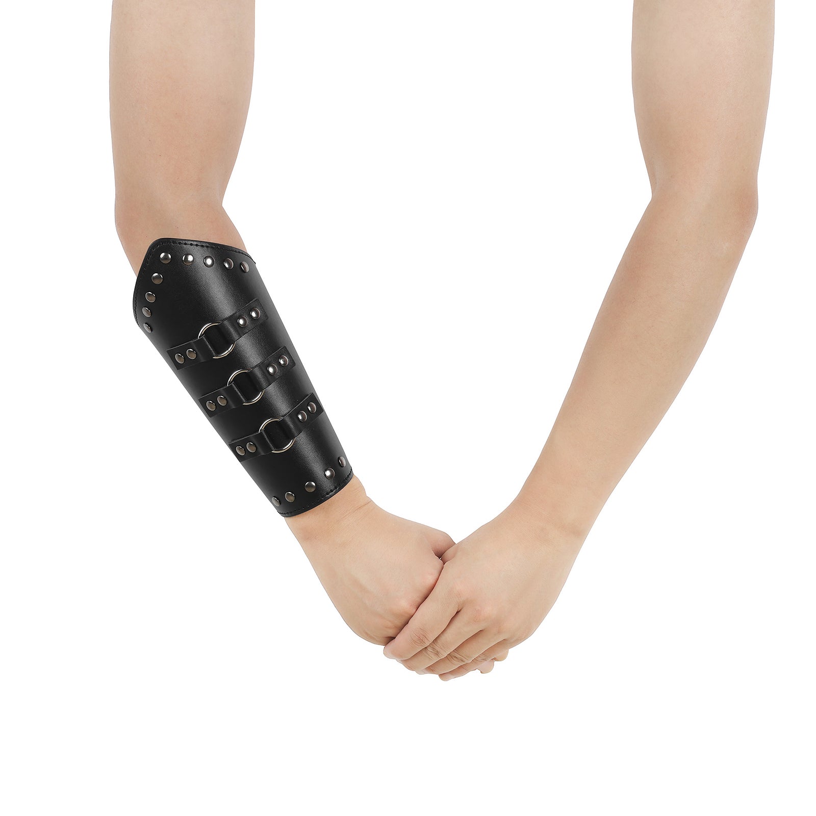 PU Leather Arm Bracer, Medieval Gauntlet Wristband Armor Bracers